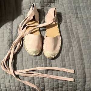 Tie up ankle espadrilles